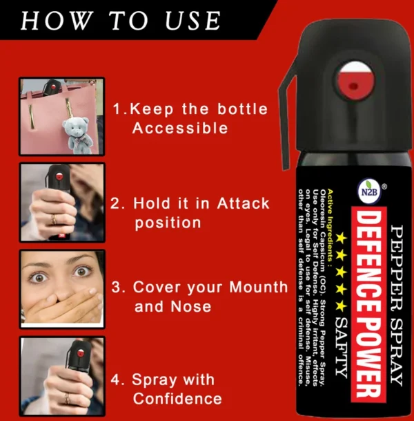 N2B Defence Power Pepper Spray (50ml) - Image 3