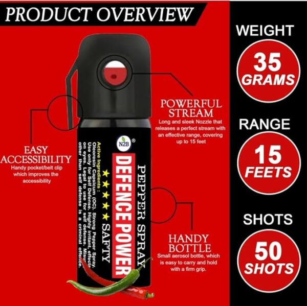 N2B Defence Power Pepper Spray (50ml) - Image 2